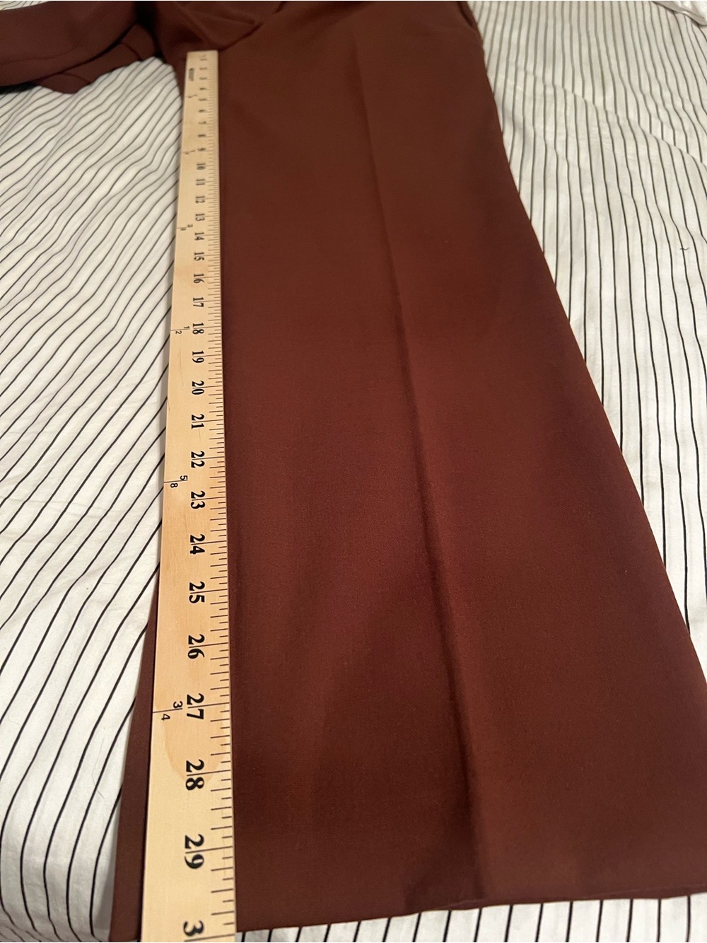 NWT Talbots Southampton Chocolate Brown Straight Leg Mid Rise Trousers, Size 8 - Picture 9 of 10